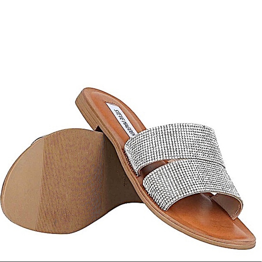 Steve Madden Rhinestone Alexandra Slide Sandals Size 8